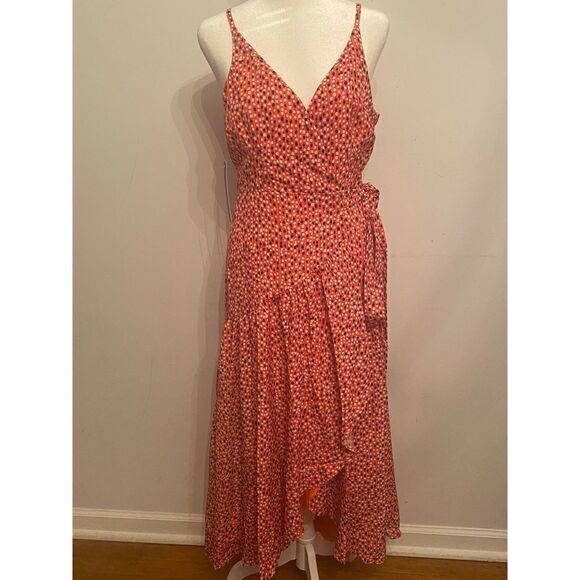 Anthropologie - Flutter Wrap Midi Dress petite M - Picture 12 of 16